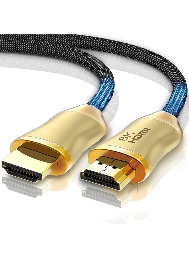 BURAQ CO-HD801 1.5m HDMI 2.1 Version 8K 60Hz For PS4 Cable Projector Notebook Set-Top Box Cable(Gold)  - Image 2