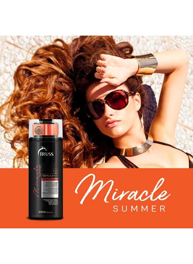 Truss Miracle Summer Conditioner Moisturizing Conditioner Protects Hair From Sun Uv Ocean & Pool Water Adds Shine Prevents Color Fading All Hair Types (10.14Oz)  - Image 5