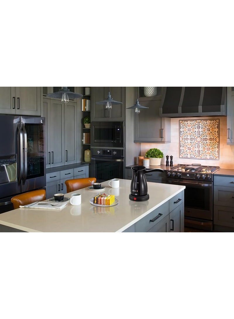 Gulf Dalla Electric Turkish Coffee Maker, 300ml Capacity, Black, 800W Power, Overheat Protection – Model GA-C96838 - Image 4