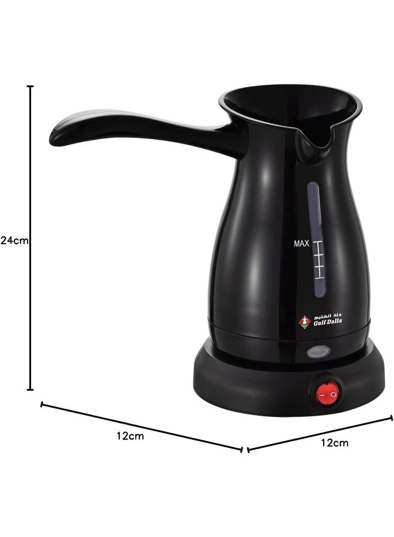 Gulf Dalla Electric Turkish Coffee Maker, 300ml Capacity, Black, 800W Power, Overheat Protection – Model GA-C96838 - Image 2