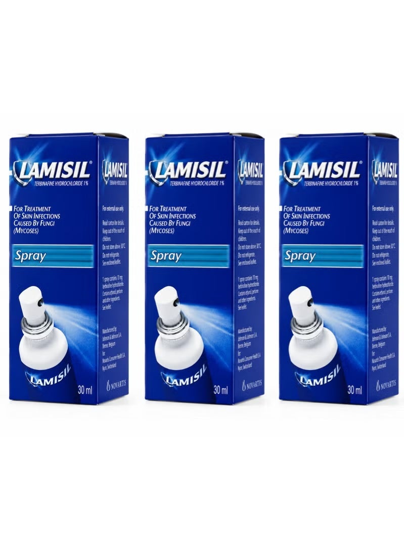 Lamisil AT 1% Spray – Antifungal For Skin 30ml 3PCS