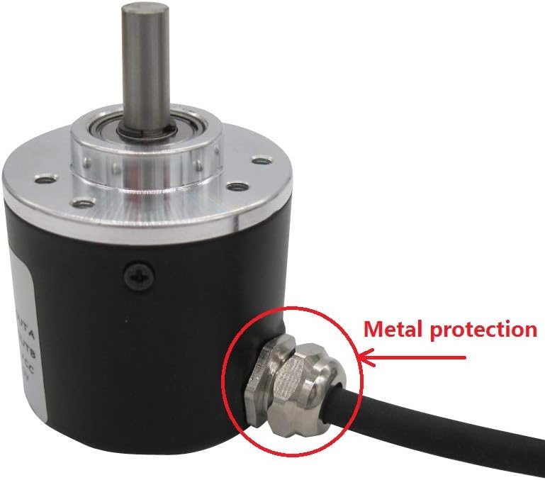 Taiss /Incremental Rotary Encoder DC 5-24v Wide Voltage Power Supply 6mm Shaft Optical AB 2 Phase Quadrature Encoder for Arduino 600P/R - Image 3