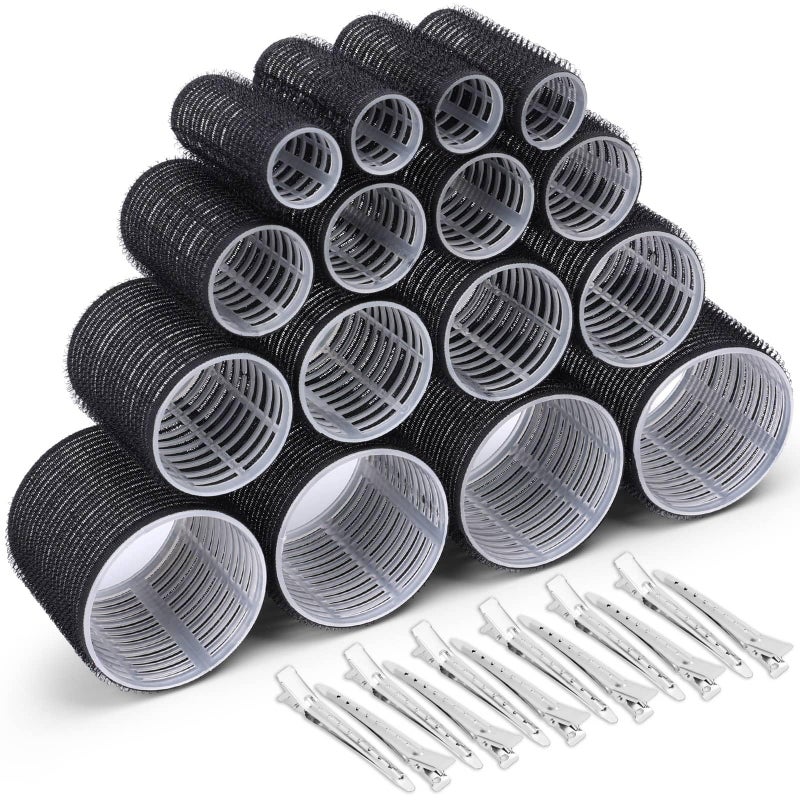 Selizo Hair Roller 28 Pcs Set, Includes 16Pcs Self-Grip Hair Rollers in 4 Sizes and 12Pcs Hair Clips for Long Medium Short Hair Volume - Image 1