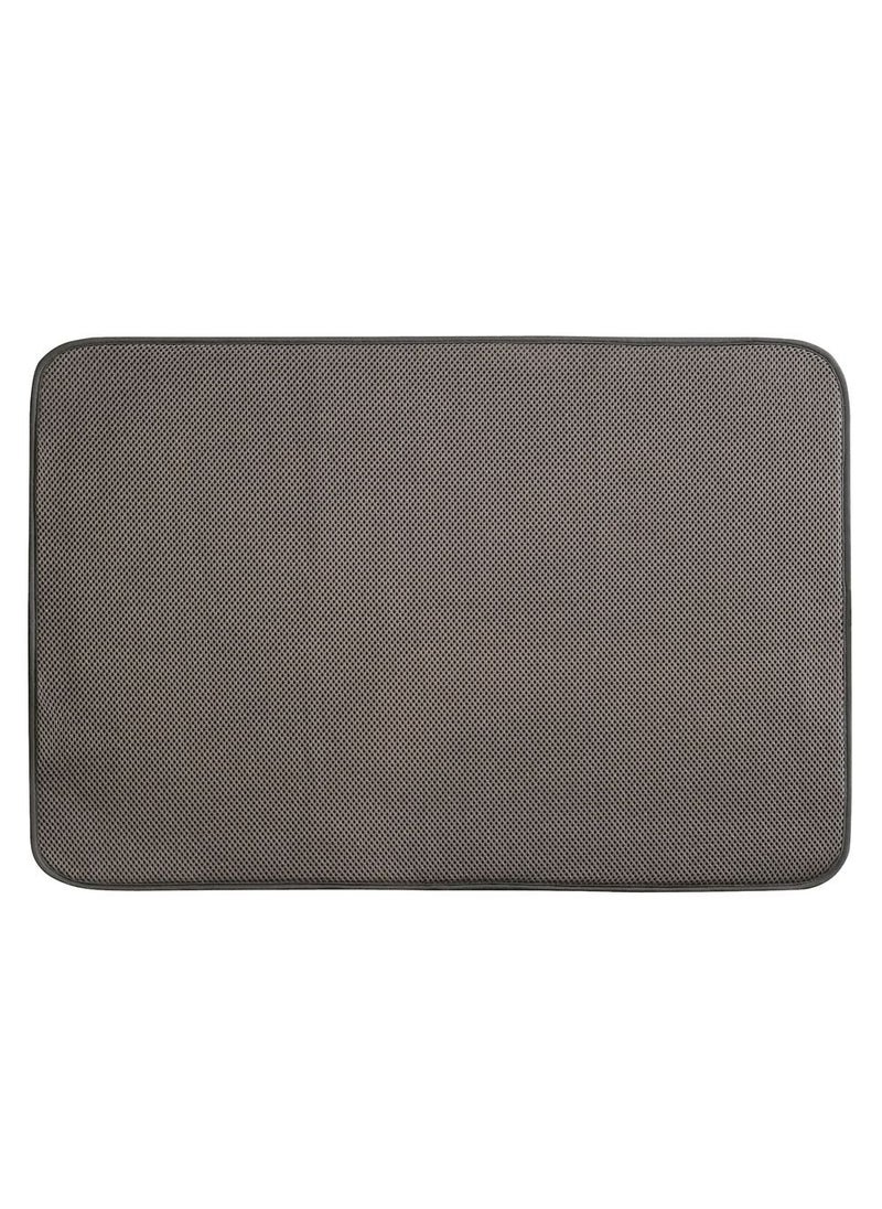 InterDesign iDesign iDry Absorbent Kitchen Countertop Dish Drying Mat - 24" x 18", Mocha/Ivory  - Image 1