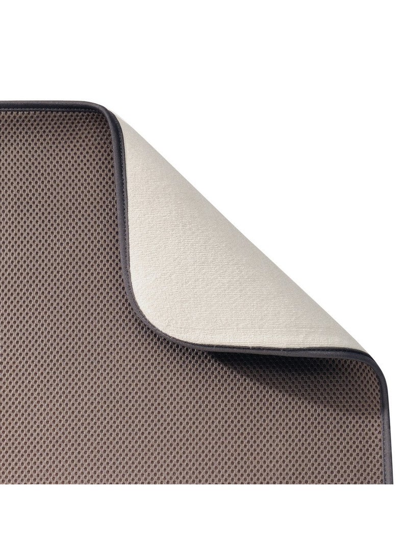 InterDesign iDesign iDry Absorbent Kitchen Countertop Dish Drying Mat - 24" x 18", Mocha/Ivory  - Image 4
