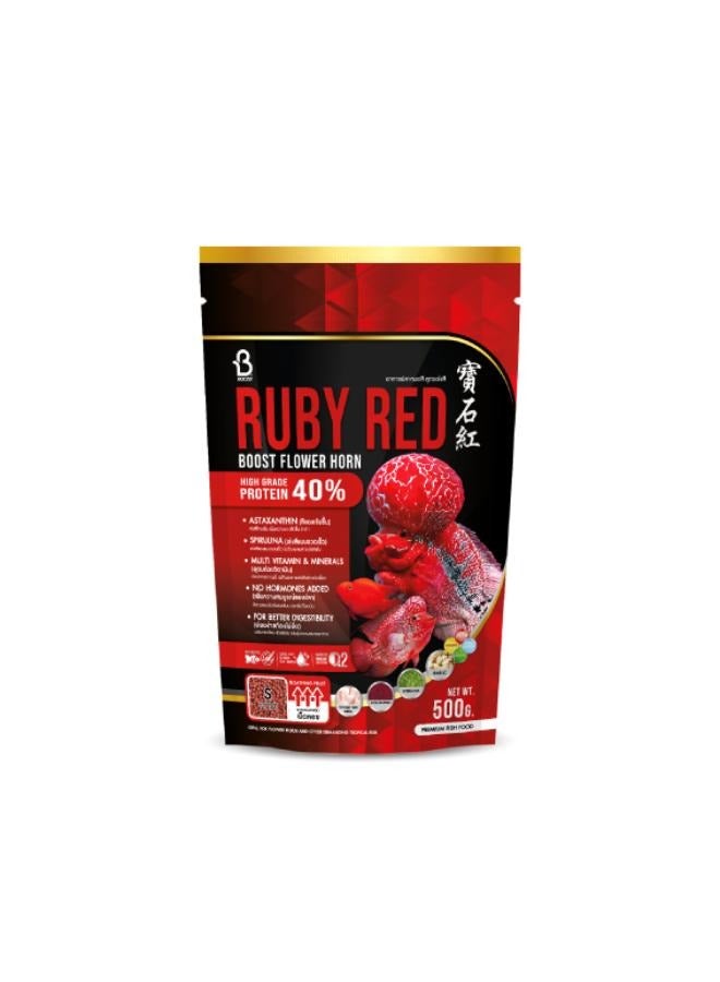 طعام أسماك فلورهورن أحمر روبي بوست 100 جرام مع بروتين عالي الجودة - Image 1