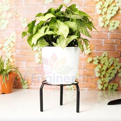 D&V ENGINEERING - Creative in innovation D&V Engineering Metal Plant Stand for Living Room, Balcony & Garden | Indoor/Outdoor Flower Pot Stand | Heavy-Duty | 50kg Capacity | 19x19x15 cm | Pack of 4, Black | POT-14B-04 - Image 5