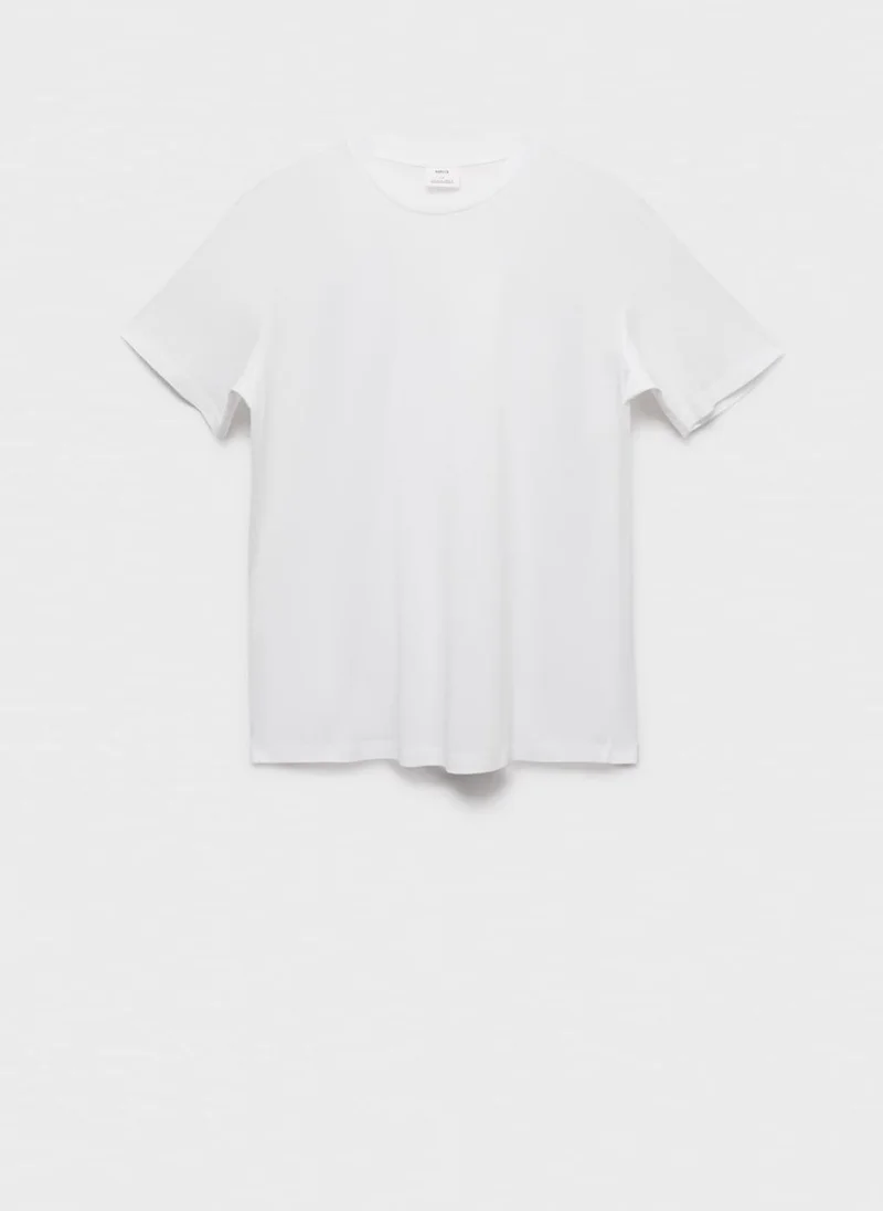 Mango Man Crew Neck Short Sleeve T-Shirt