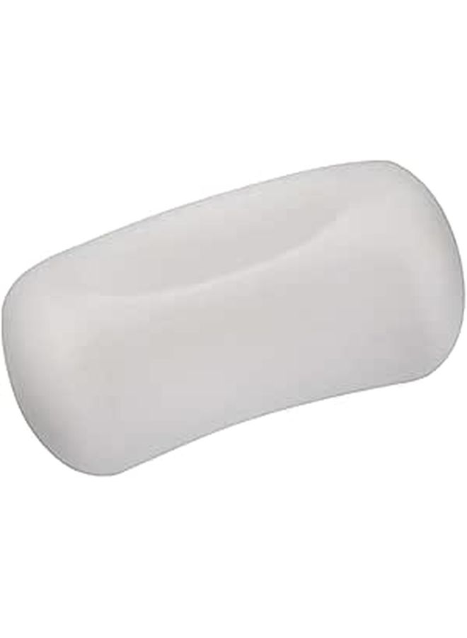 White Bathtub Pillow Neck Support Suction Cup Spa Tub Relaxation - Image 1