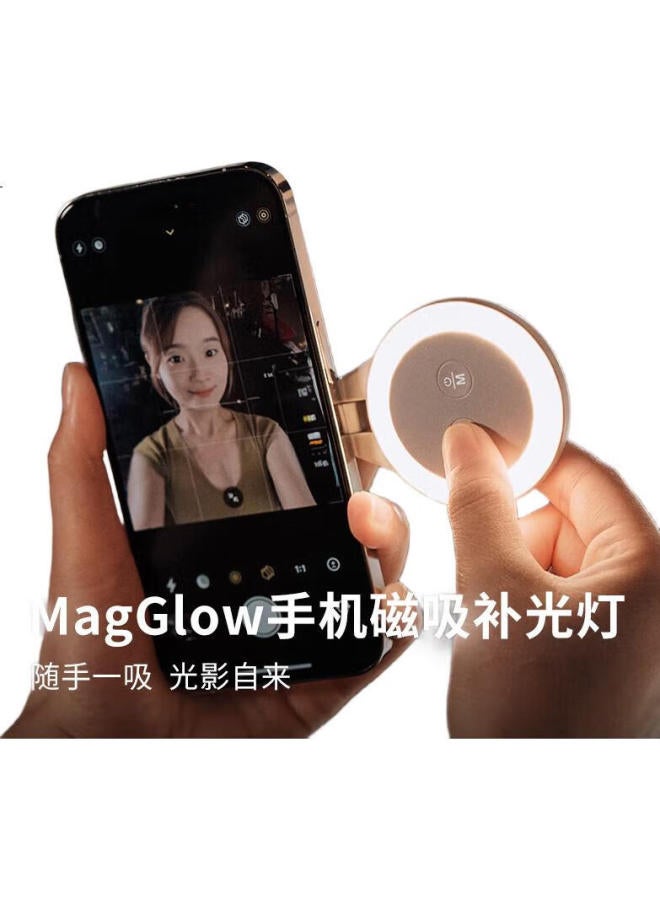 Pgytech Magsafe Magnetic Led Fill Light With Three Color Temperatures, Portable Handheld Photography Light For Selfies Portrait Photography, Video Recording - Misty Grey - Image 1