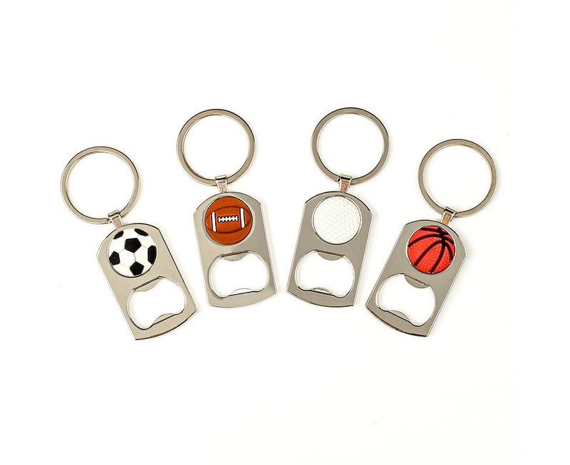Sports Ball Keychain - World Cup Football Team, Paintless Metal Bottle Opener (Style 9) - Image 1