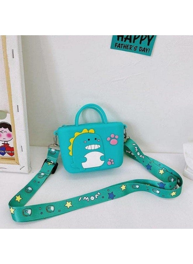 Eitheo Girls Mini Cute Baby Dinosaur Silicon sling Bag Crossbody Kids Girl's Shoulder Messenger Side Small Bag for casual party messenger bag for women Coin wallet purse party zipper pocket Travel Bag - Image 2