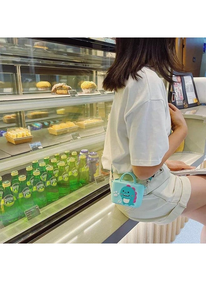 Eitheo Girls Mini Cute Baby Dinosaur Silicon sling Bag Crossbody Kids Girl's Shoulder Messenger Side Small Bag for casual party messenger bag for women Coin wallet purse party zipper pocket Travel Bag - Image 3