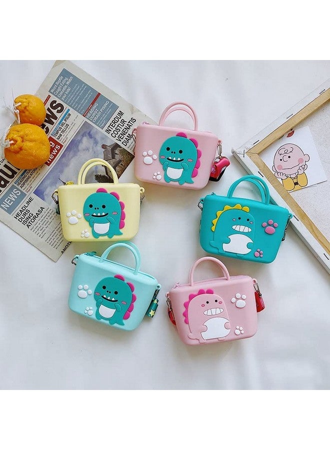 Eitheo Girls Mini Cute Baby Dinosaur Silicon sling Bag Crossbody Kids Girl's Shoulder Messenger Side Small Bag for casual party messenger bag for women Coin wallet purse party zipper pocket Travel Bag - Image 5