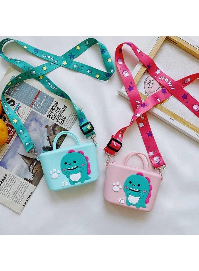 Eitheo Girls Mini Cute Baby Dinosaur Silicon sling Bag Crossbody Kids Girl's Shoulder Messenger Side Small Bag for casual party messenger bag for women Coin wallet purse party zipper pocket Travel Bag - Image 4