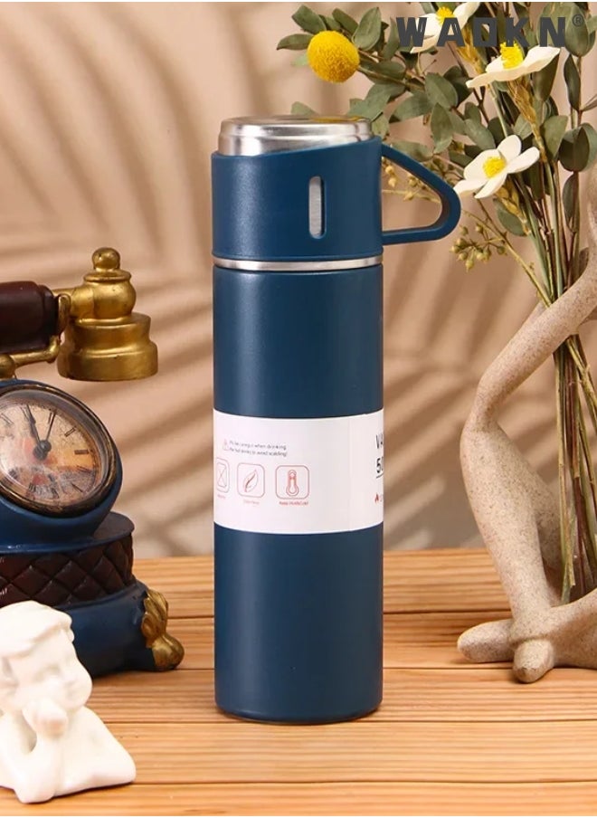 Stainless Steel Thermo 500ml Vacuum Insulated Bottle with Cup for Coffee Hot drink and Cold drink water flask.