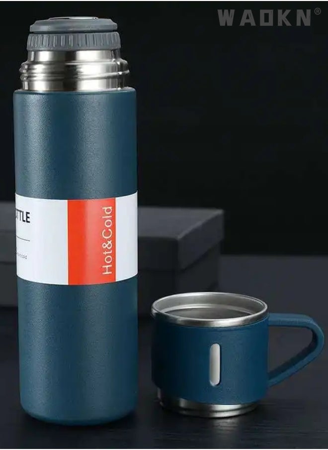 Stainless Steel Thermo 500ml Vacuum Insulated Bottle with Cup for Coffee Hot drink and Cold drink water flask.