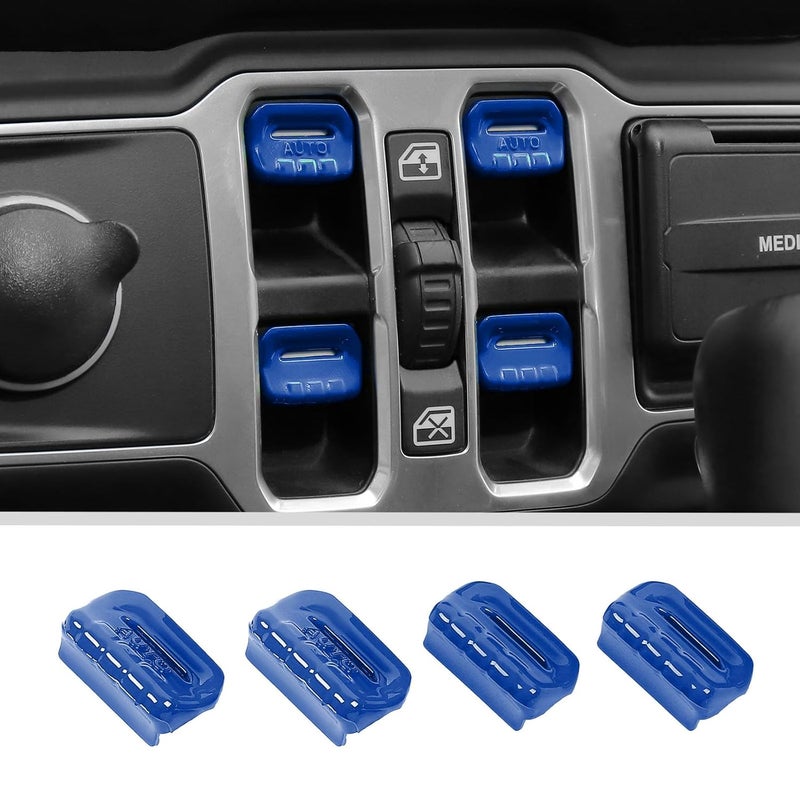 JWWY Window Switch Button Cover Trim for Jeep Wrangler - Image 1