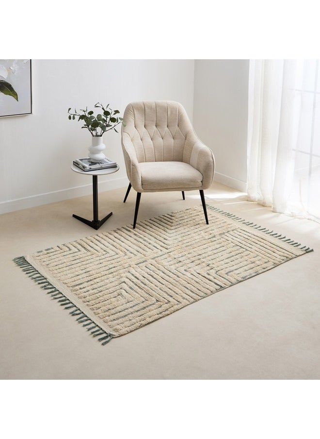 Home Box Aizel Otus Stripe Cotton Dhurrie 160 x 110 cm  - Image 1