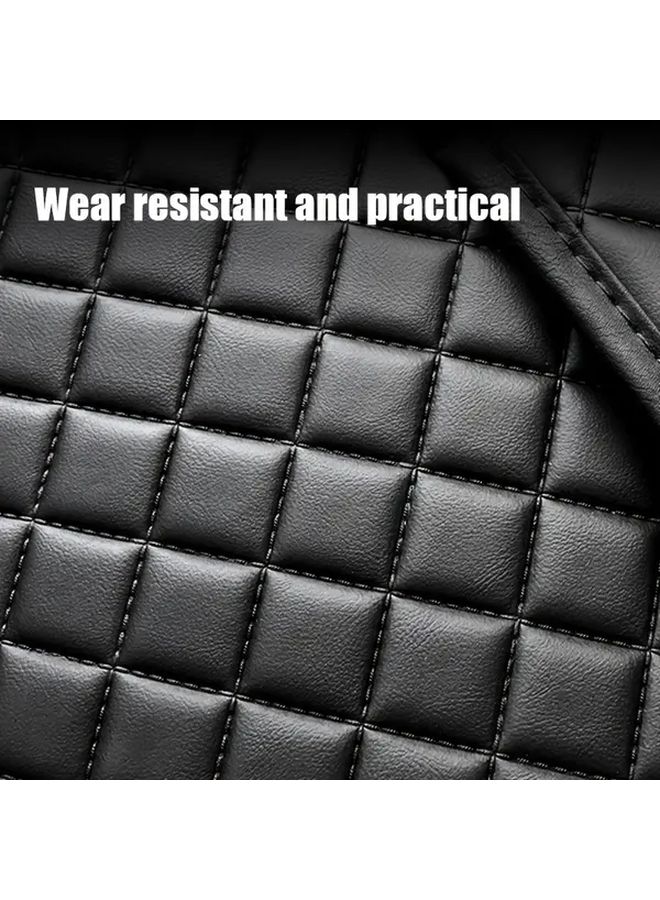 Black Car Storage Hanging Bag Anti Kick Mat Backrest Pouch Camping Vehicle Organizer - Image 4