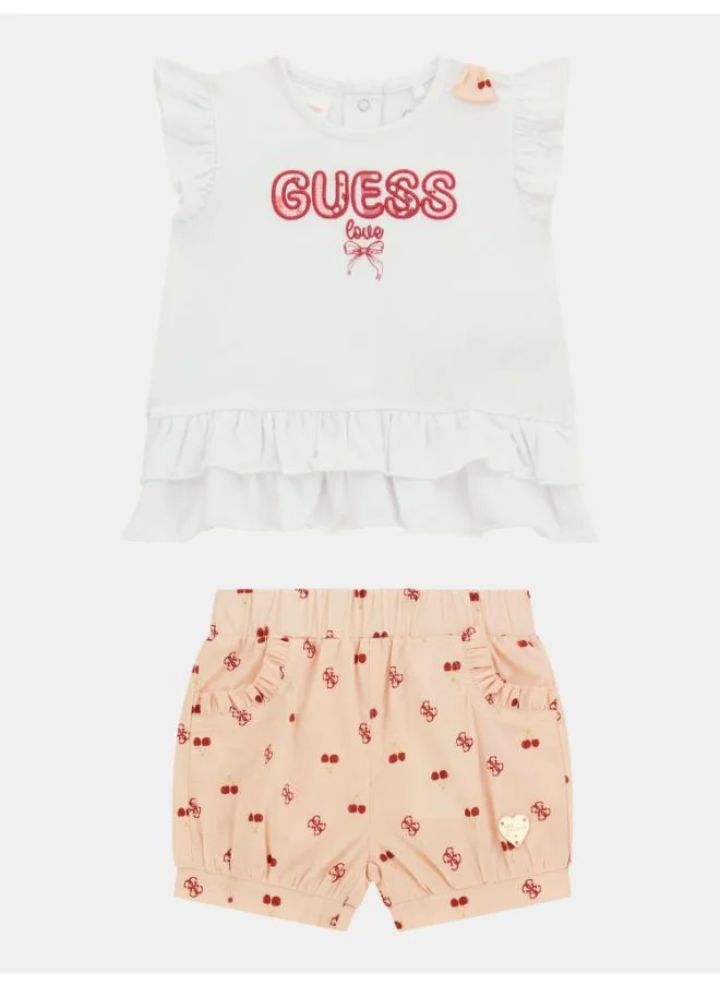 جس Kids Printed Shirt And Shorts Set