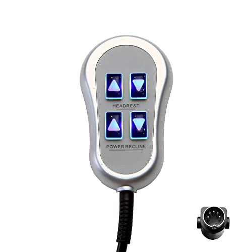 Fruhdi Lift Chairs Power Recliners 4 Button 5 Pin Prong MLSK13-B Remote Hand Control Handset Replacement with Backlight - Image 2