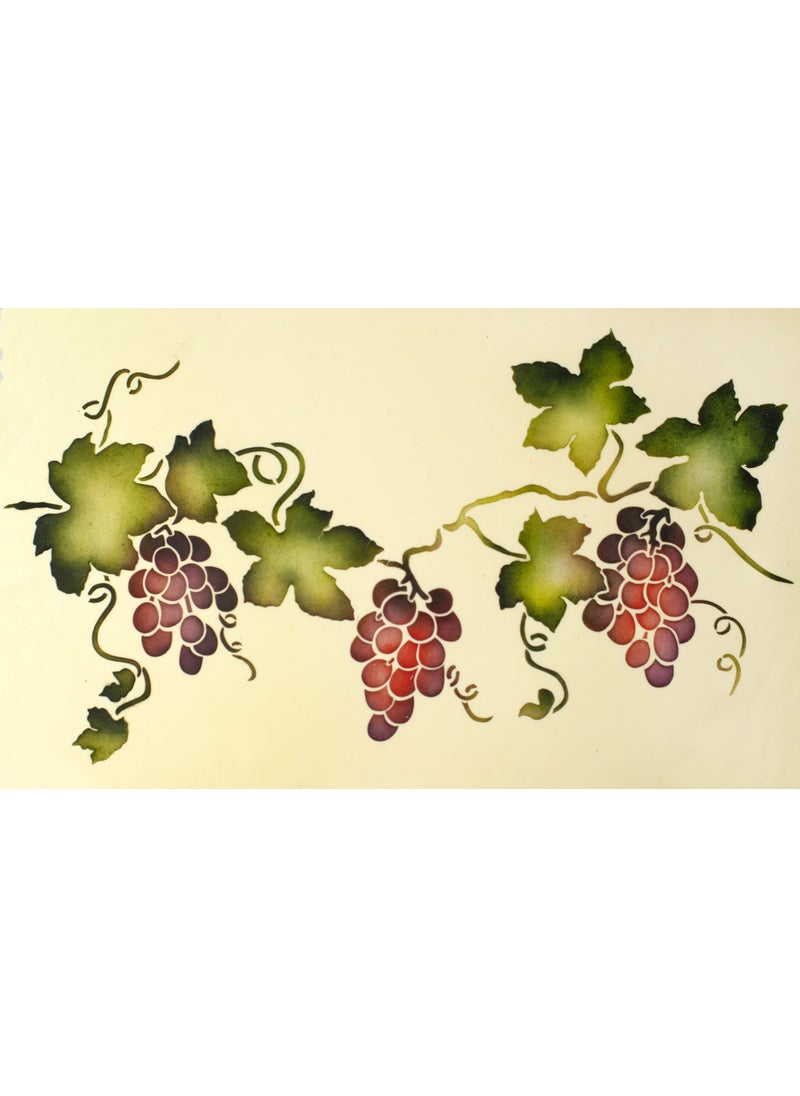 Designer Stencils - Designer Stencils C009 Grapevine Cake Stencil, Beige/semi-transparent - Image 1