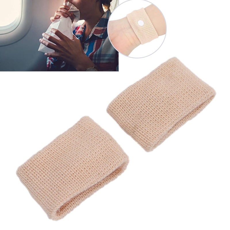 ويوبلز أساور معصم مضادة لدوار الحركة، لتخفيف الغثيان، مناسبة للسفر، مناسبة للسيارة أو البحر (لون البشرة). - Image 5