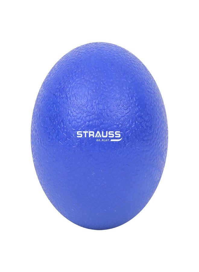 STRAUSS Massage Ball | Pain Relief Grip Ball | Silicone Material for Soft & Comfortable Grip | Stress Release Ball | Universal Size | Lacrosse Ball (Sleek Blue) Foam/Rubber material - Image 1