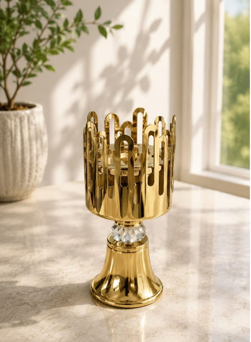 Radin® Premium Metal Incense Bakhoor Burner  Elegant Arabic Oud Burner For Home, Office, Spa, And Gift Use - Image 1