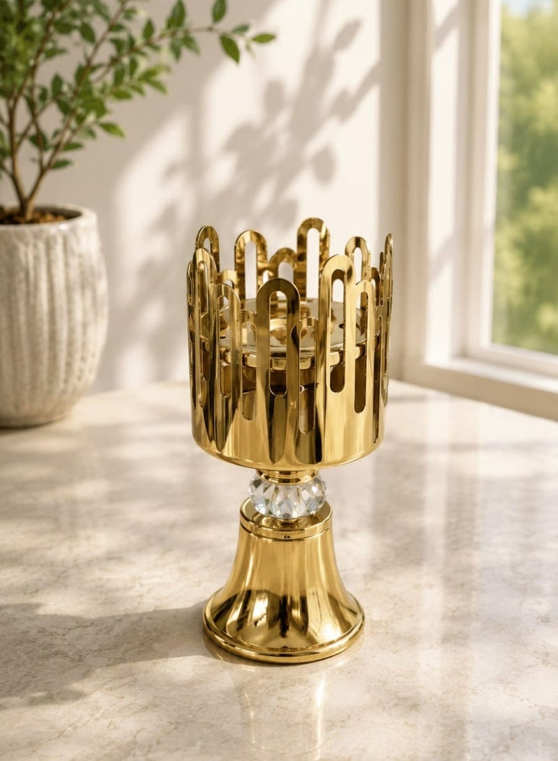 Radin® Premium Metal Incense Bakhoor Burner  Elegant Arabic Oud Burner For Home, Office, Spa, And Gift Use - Image 2
