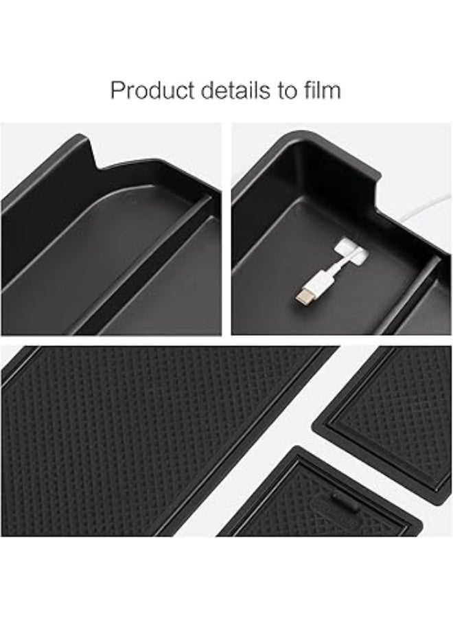 Center Console Organizer, Compatible with Toyota Land Cruiser 250/Prado J250 2024 2025 2026 Car Accessories Interior ABS Armrest Storage Tray Insert Fits LC250 (Not for Cool Box) - Image 3