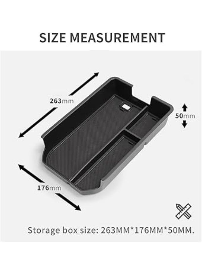 Center Console Organizer, Compatible with Toyota Land Cruiser 250/Prado J250 2024 2025 2026 Car Accessories Interior ABS Armrest Storage Tray Insert Fits LC250 (Not for Cool Box) - Image 2