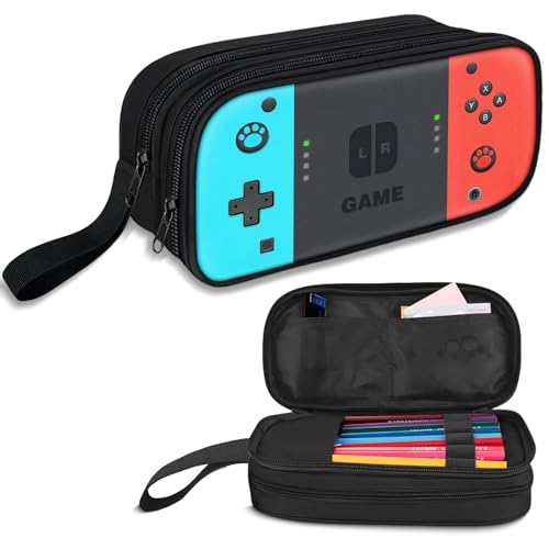 TILYTADLY Large Pencil Case for Boys - Boys Pencil Pouch with Zipper Compartments - Big Capacity Pen Box Gamer Pen Bag Organizer for Kids Teens School - Image 1