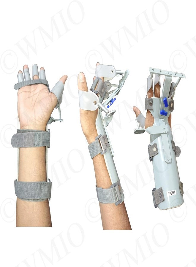 WMIO aluminium Dynamic Cockup Splint With Finger Extension Assist, Universal, Dynamic Hand Splint (post surgical support) (For Right Hand) - Image 3