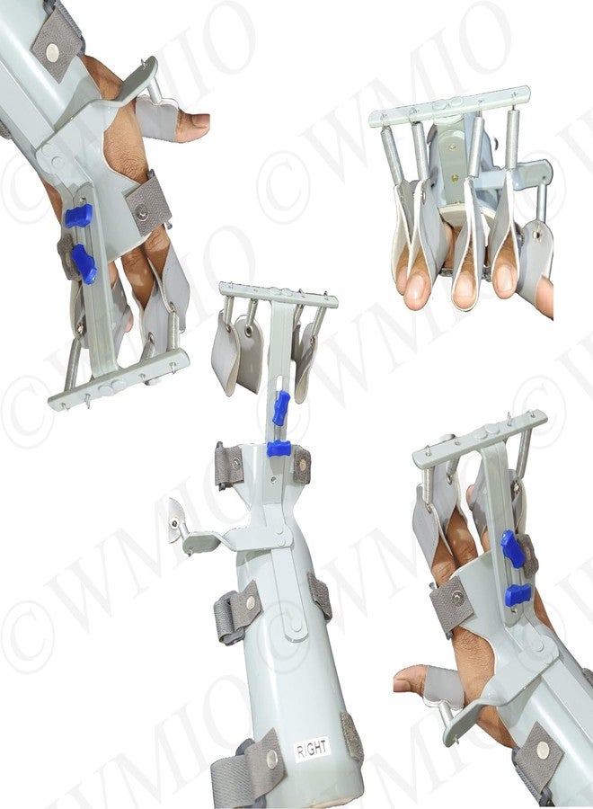 WMIO aluminium Dynamic Cockup Splint With Finger Extension Assist, Universal, Dynamic Hand Splint (post surgical support) (For Right Hand) - Image 4