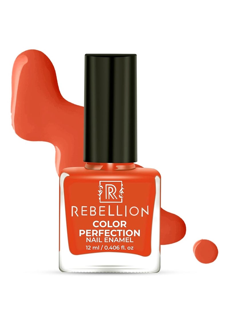 Rebellion Color Perfection Nail Enamel 12ml Orange Dawn Orange RG27 - Image 1