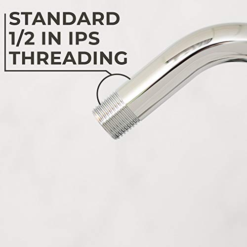 JS Jackson Supplies Shower Head Extension Arm by JS Jackson Supplies, 16 inch Assembled Length, High Arc Long Extender Pipe, Great for Rain Fall Showerhead, Chrome Finish - Image 5