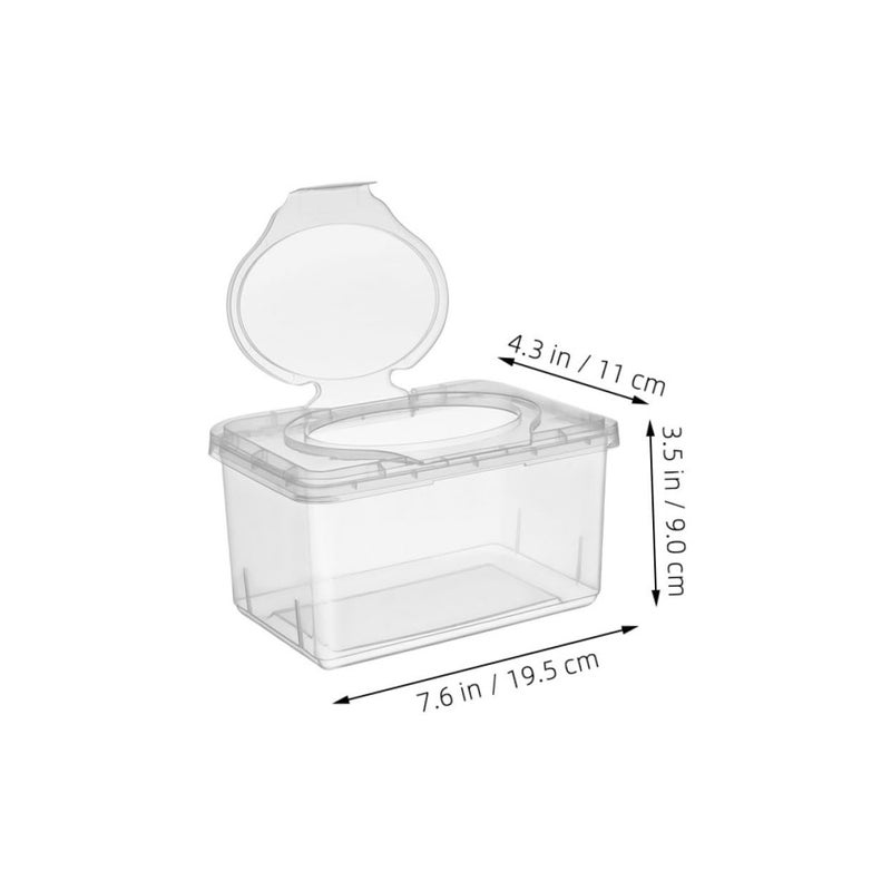 4PCS Portable Wet Wipe Dispenser Case With Lid For Travel Home Dustproof Cleaning - Image 3