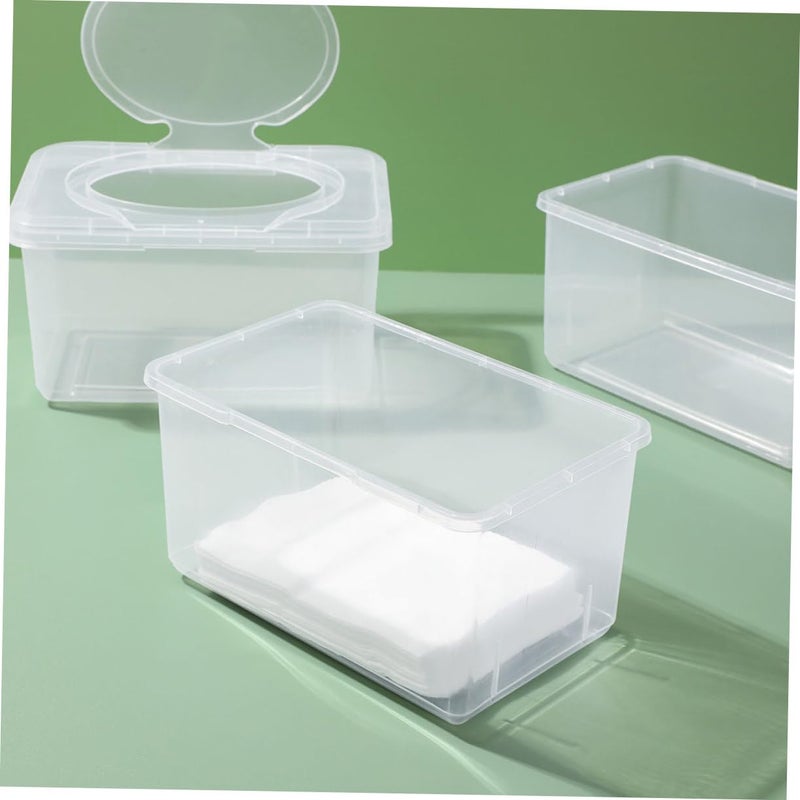 4PCS Portable Wet Wipe Dispenser Case With Lid For Travel Home Dustproof Cleaning - Image 5