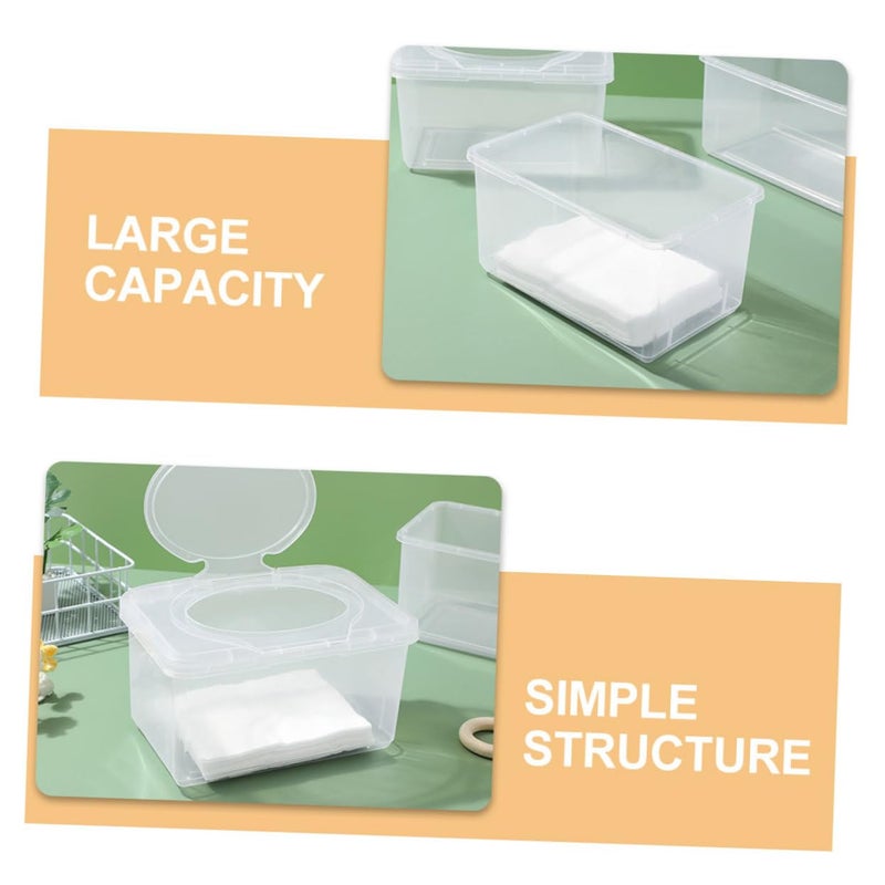 4PCS Portable Wet Wipe Dispenser Case With Lid For Travel Home Dustproof Cleaning - Image 4
