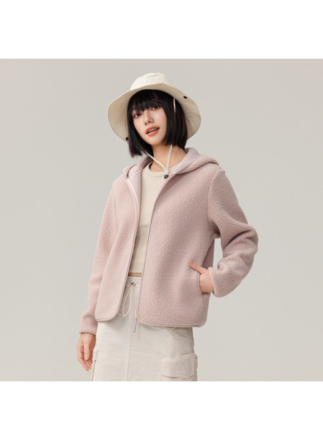 Flying in the snow Women's Short Fleece Jacket 2025 Autumn New Simple Versatile Personality Trend Long Sleeve Jacket Women - Image 2