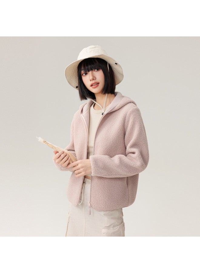 Flying in the snow Women's Short Fleece Jacket 2025 Autumn New Simple Versatile Personality Trend Long Sleeve Jacket Women - Image 3