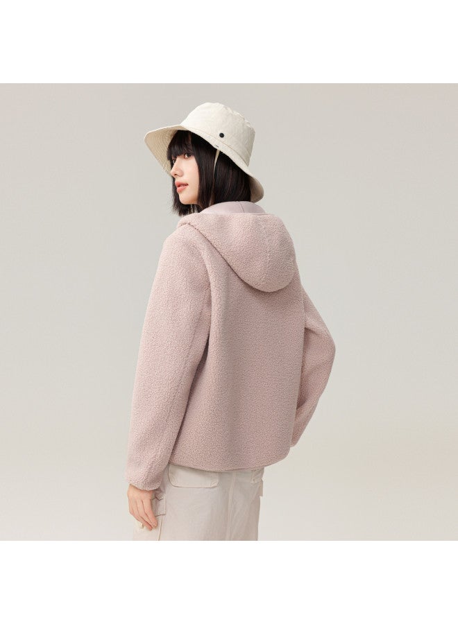 Flying in the snow Women's Short Fleece Jacket 2025 Autumn New Simple Versatile Personality Trend Long Sleeve Jacket Women - Image 5