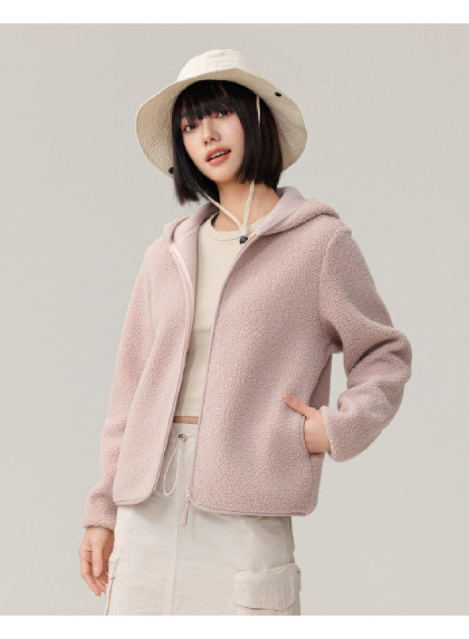 Flying in the snow Women's Short Fleece Jacket 2025 Autumn New Simple Versatile Personality Trend Long Sleeve Jacket Women - Image 1