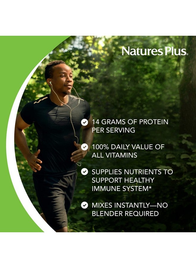 Nature's Plus ناتشرز بلس سبيروتين شيك بنكهة الخوخ والكريمة 1.1 رطل مسحوق بروتين سبيرولينا بديل وجبة نباتي مع الفيتامينات والمعادن للطاقة نباتي خالي من الغلوتين 15 حصة - Image 4