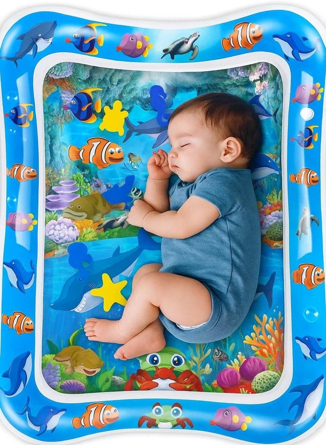 PULSBERY بساط لعب قابل للنفخ من بولسبري، بساط مائي فاخر للأطفال، مركز أنشطة ممتع لتحفيز نمو الطفل وتطوره الحسي، مثالي للأطفال الرضع والصغار والفتيات من عمر 3 إلى 24 شهرًا. - Image 1