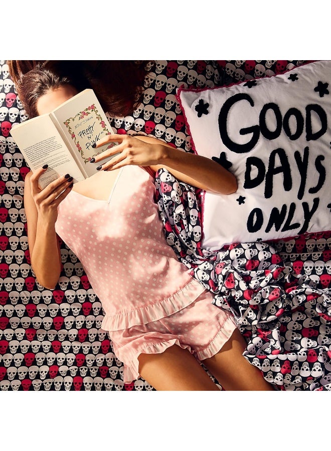 Betsey Johnson - Twin Sheets, Soft & Lightweight Bedding, Fade & Wrinkle Resistant (Skulls, Twin) - Image 2