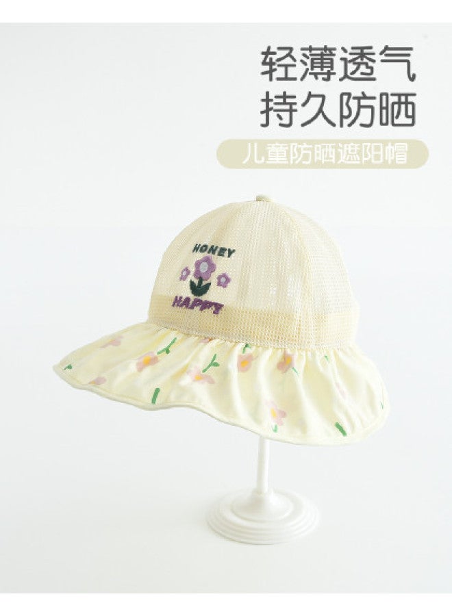 Bumblebee girls Sun Hat With Wide Brim - Windproof Fisherman Hat, Breathable Mesh Bucket Hat For Students - Image 1