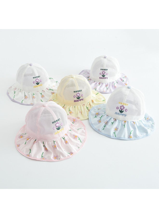Bumblebee girls Sun Hat With Wide Brim - Windproof Fisherman Hat, Breathable Mesh Bucket Hat For Students - Image 3
